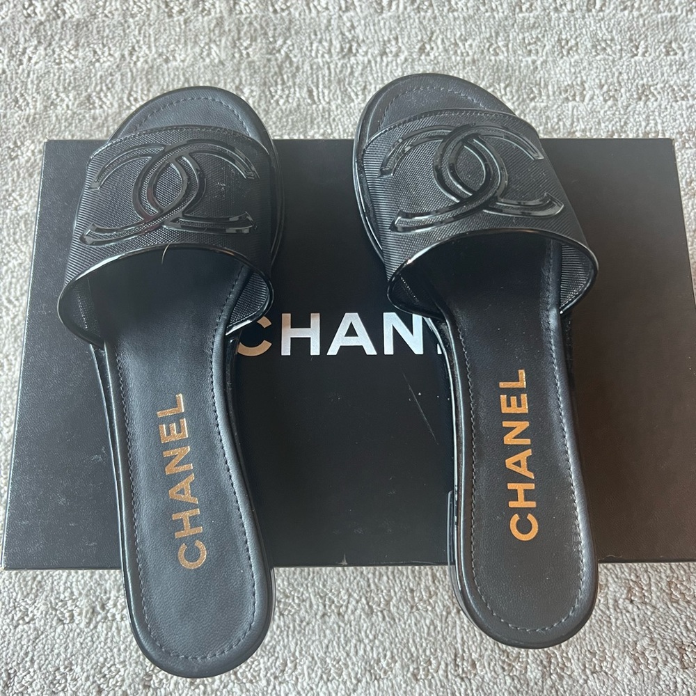 Brand new authentic CHANEL  slide sandals for sale! - Picture 9 of 10